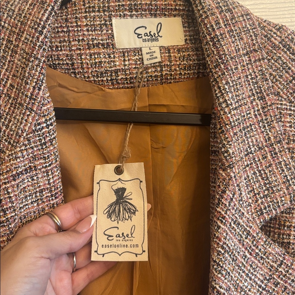 Easel Multicolor Tweed Jacket - Picture 3 of 7